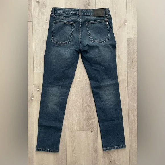 DKNY Men's Dark Rustic Blue Slim Straight Stretch Jeans - Size 32x32 - Picture 2 of 4